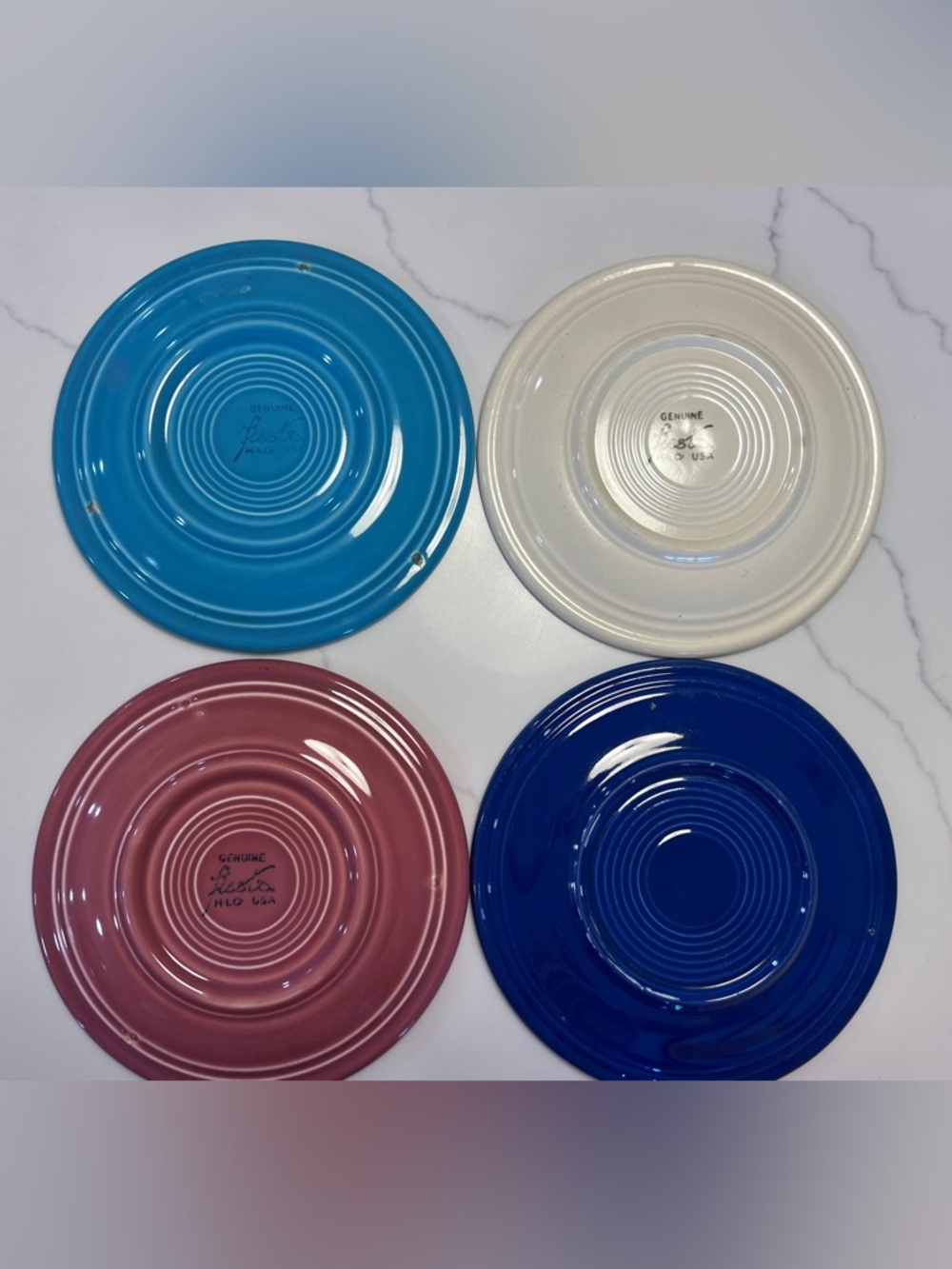 Vintage Original Fiesta Dinnerware 7.5 Inch Salad Plates Multicolor Set - Picture 3 of 11